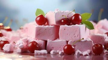 Marshmallow & Sweet Cherry wax melt snap bar